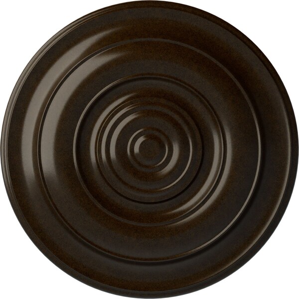 Ekena Millwork Niobe Ceiling Medallion (Fits Canopies up to 8 5/8"), Hand-Painted Bronze, 18"OD x 1 1/2"P CM18NIBZS - main